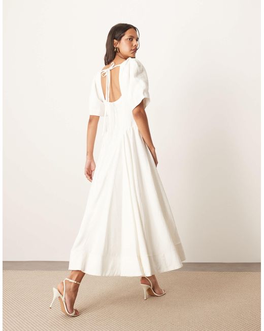ARRANGE Natural – hochwertiges midikleid aus leinen