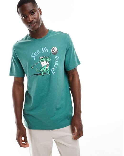 Nike Green Alligator T-Shirt for men