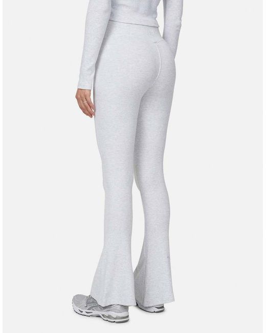 Good For Nothing White Flared Ribbed Leggings
