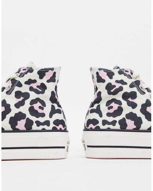 converse leopard rose