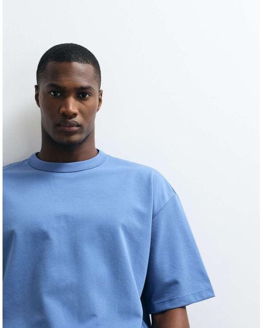 ASOS Blue Breathemax Heavyweight Boxy Oversized T-Shirt for men
