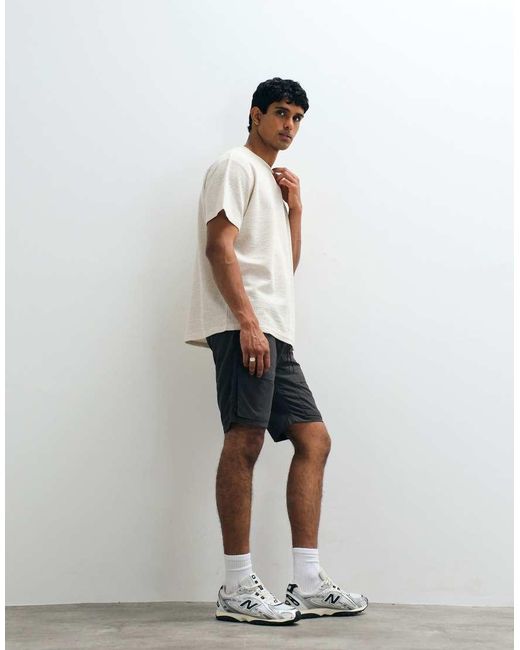 Brave Soul White Elastic Waist Shorts for men