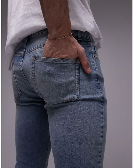 Jeans skinny chiaro di Topman in Gray da Uomo