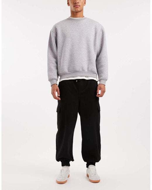 ASOS – schmal zulaufende schlupf-cargohose in Gray für Herren