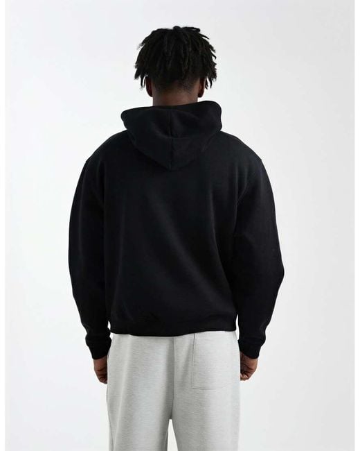 ASOS Black Essentials Boxy Hoodie for men