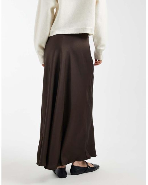 Vero Moda White Satin Maxi Skirt