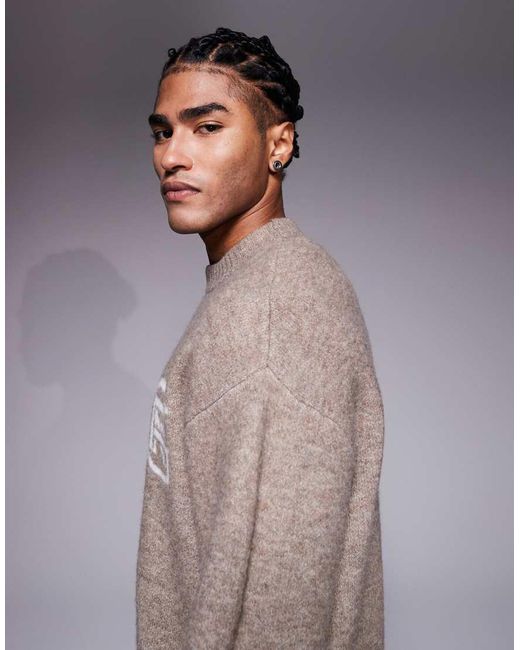 Good For Nothing Gray Knitted Sweatshirt for men