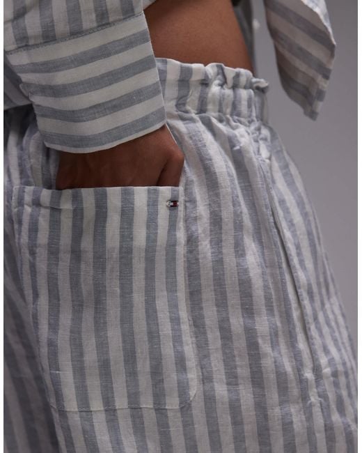 Tommy Hilfiger Gray – pure – shorts aus leinenmix