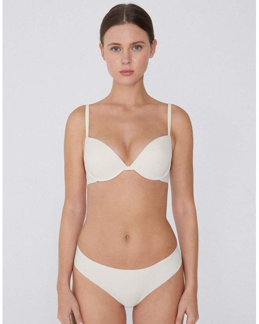 Tezenis White Moscow Microfibre Push-Up Bra