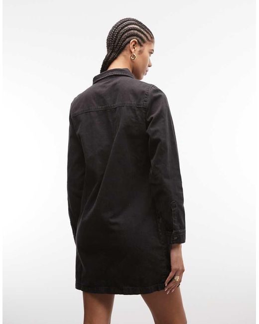Noisy May Black Long Sleeve Denim Dress