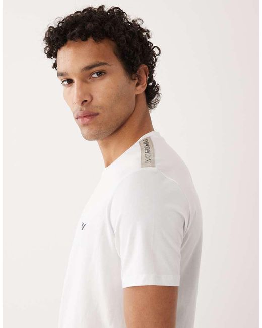 Emporio Armani White Bodywear Logo T-shirt for men