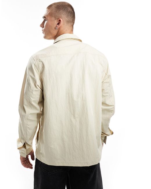 Fred Perry White Pocket Overshirt for men
