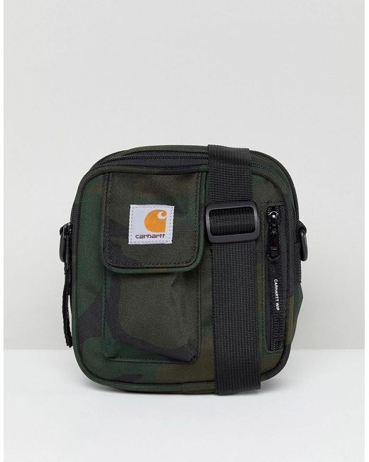 Carhartt WIP Green Essentials Flight Bag In Camo for men
