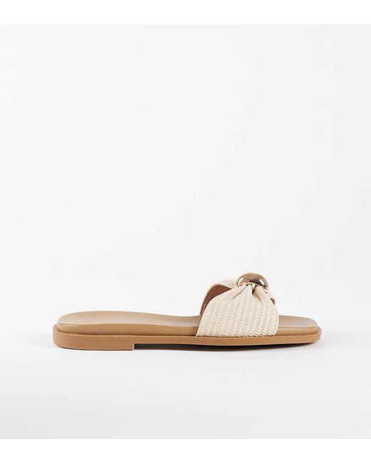 New Look Natural Raffia Detail Sandal