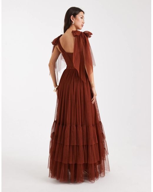 bow shoulder bridesmaid dress Chic One Shoulder Flower Long Bridesmaid Dresses with Bow Sash – 27dress main image 0