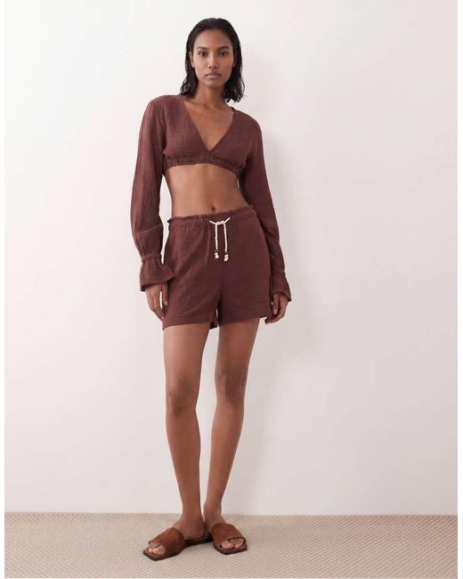 ASOS Brown Pull On Shorts