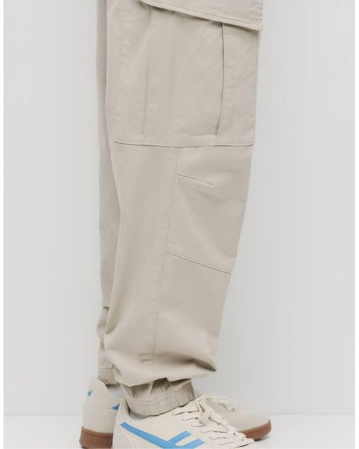 Pull&Bear Blue Cargo joggers for men