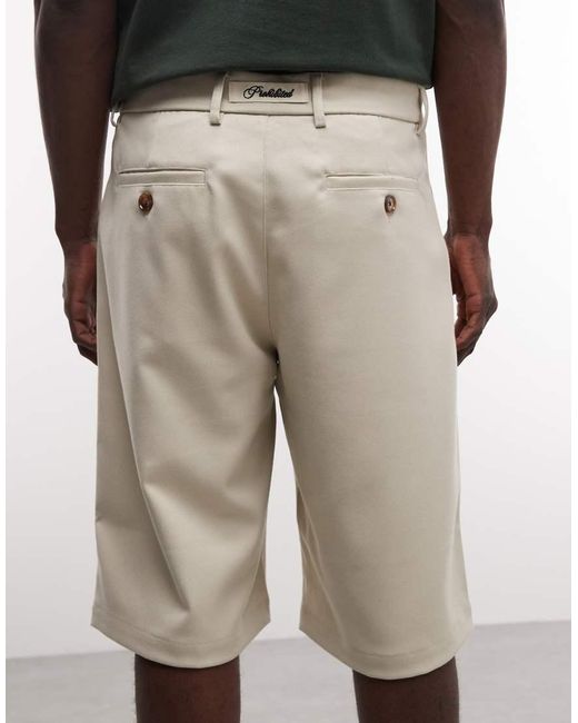 Prohibited Multicolor Tailored Pleated Shorts for men
