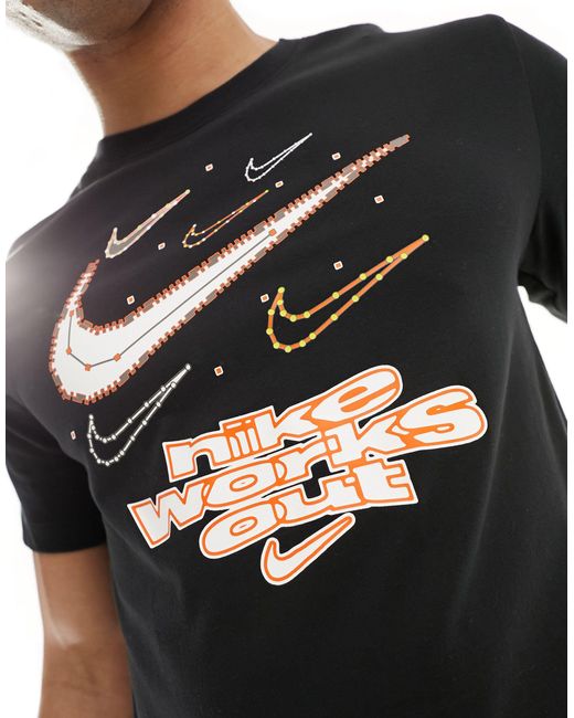 Camiseta negra con estampado gráfico iykyk dri-fit Nike de hombre de color Black