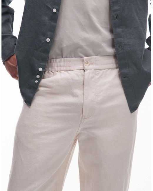 ARKET Blue Linen Blend Trousers for men