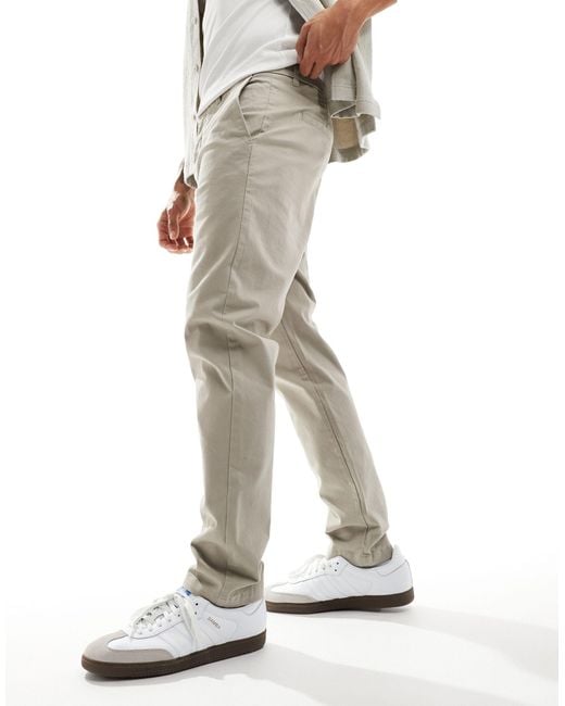 AllSaints Gray Walde Chino Trousers for men