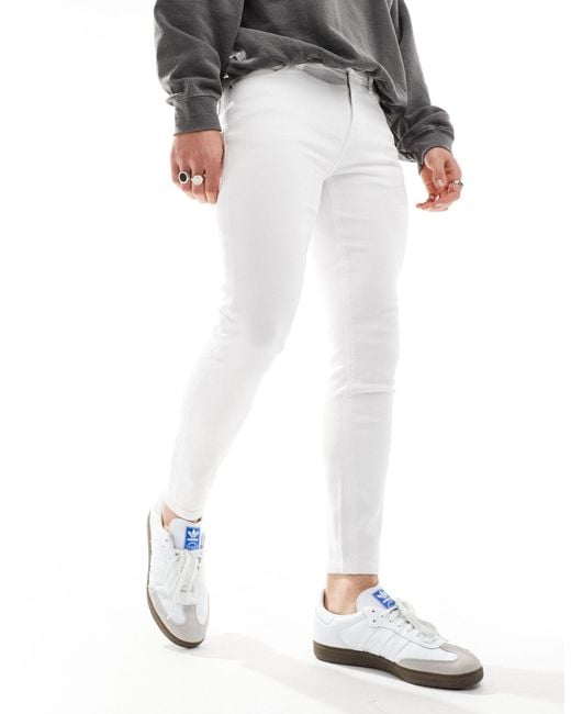 ASOS – e hautenge jeans mit powerstretch in White für Herren