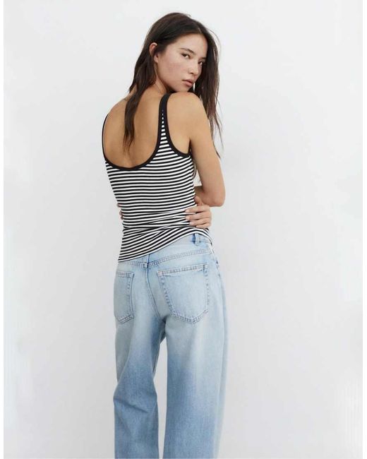 Pull&Bear Blue Modal Tank Top