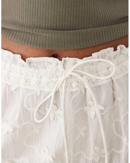 Miss Selfridge Natural Embroidered Bloomer Short