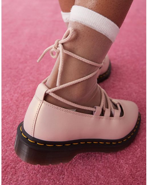 Dr. Martens Natural Elphie Ii Lace Up Shoes