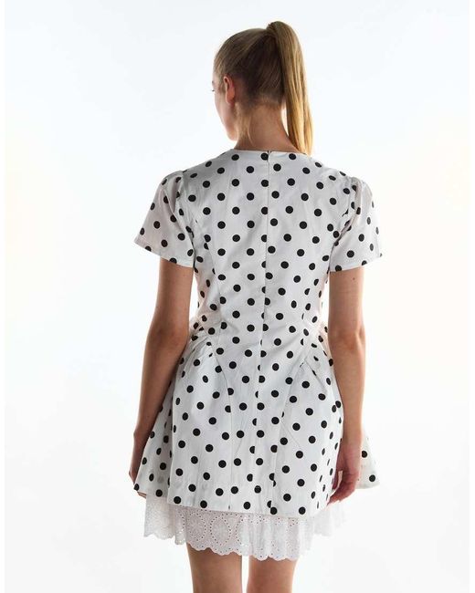 Collective The Label White Corset Mini Skater Dress