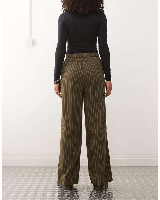 Reclaimed Vintage Natural High Waist Tailored Baggy Trouser