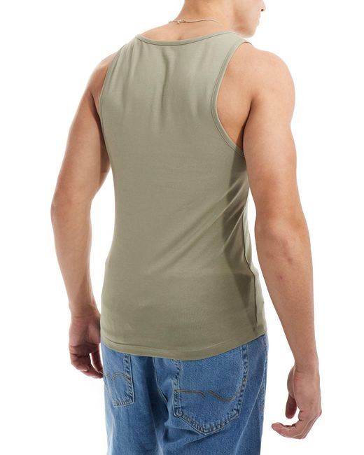 ASOS White 5 Pack Muscle Vests for men