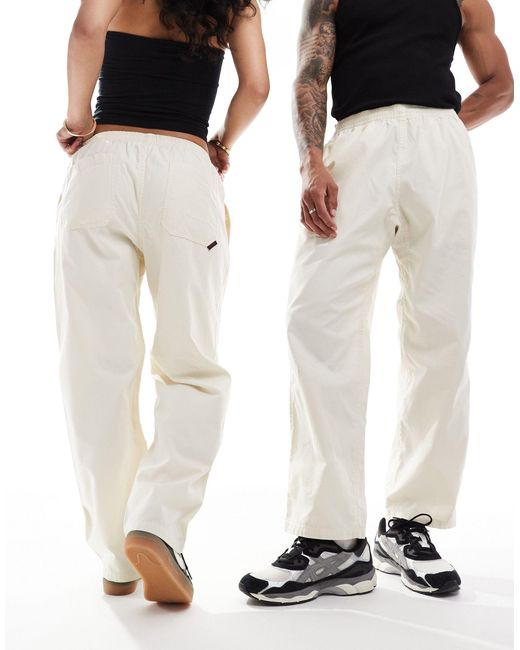 Pantaloni unisex crema di Gramicci in White