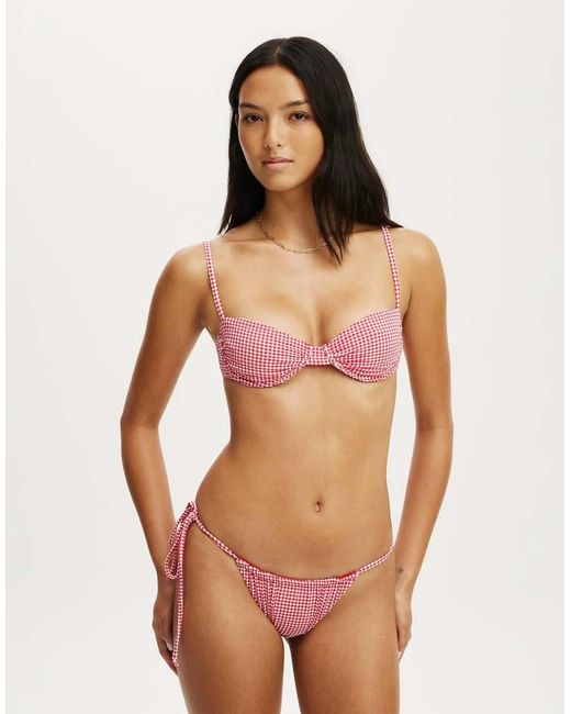 Cotton On Gathered Thin Strap Balconette Bikini Top