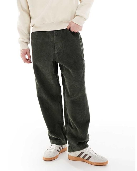 Santa Cruz White baggy Carpenter Cord Trousers for men