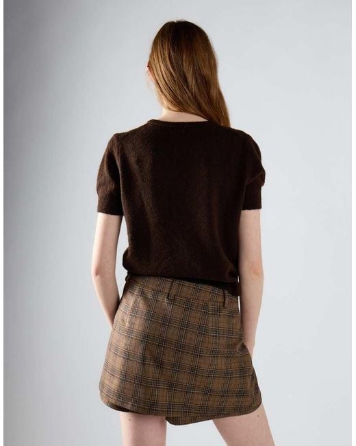 Glamorous Brown Tailored Skorts