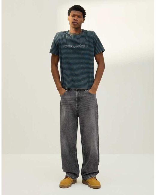 Bershka White baggy Jeans for men