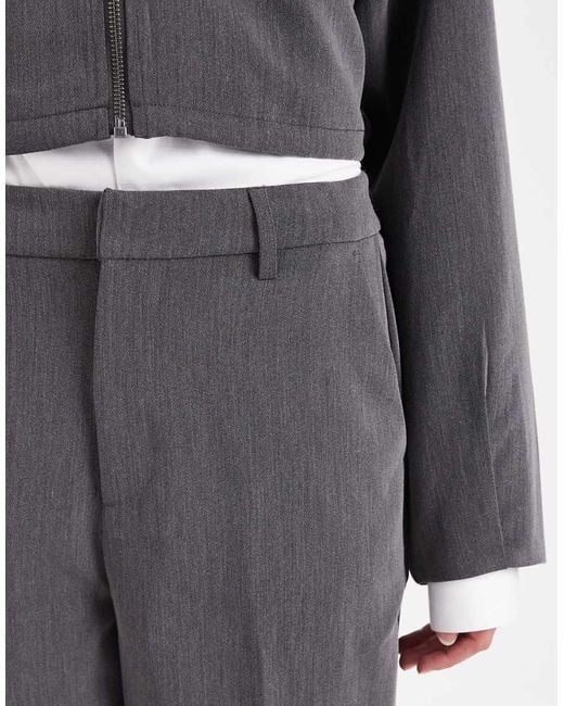 Object Blue Wide Leg Tailored Trouser Co-ord