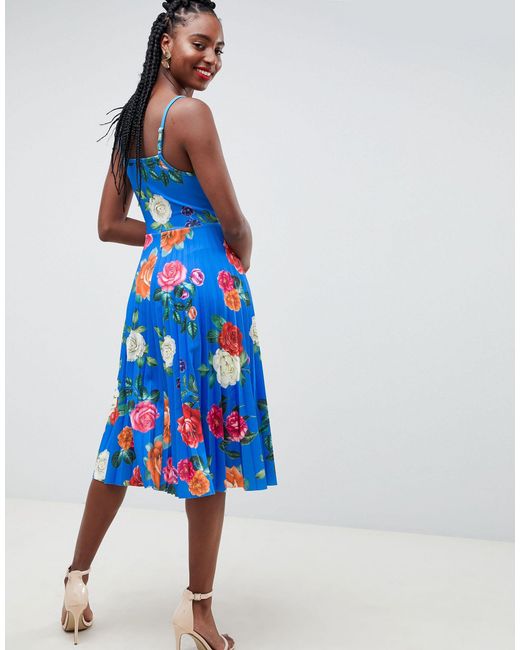blue midi prom dress