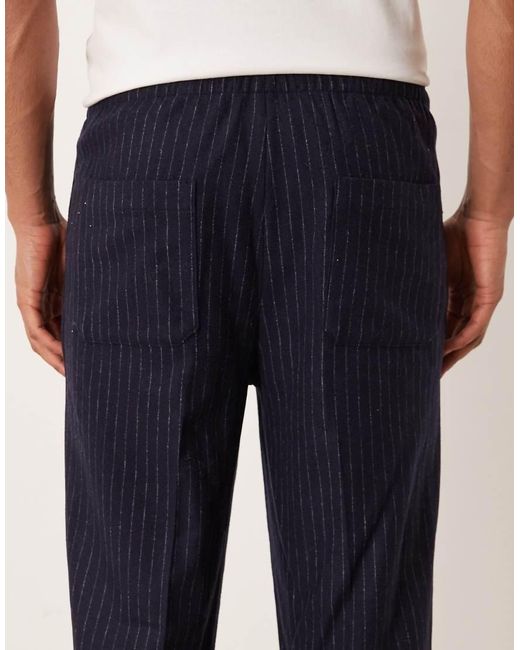 ARKET Blue Pinstripe Co-ord Wool Mix Trouser for men