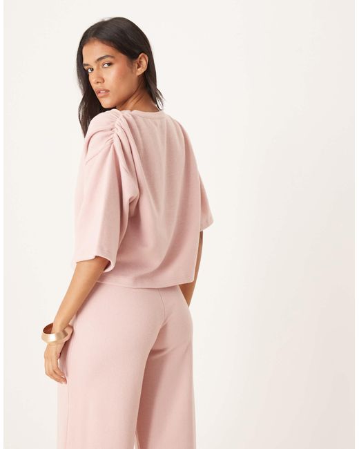 ASOS Pink Wide Sleeve Tee Co-ord