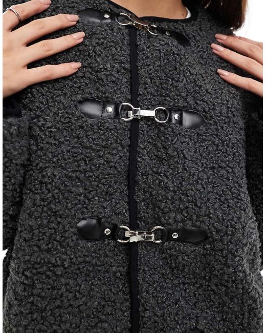 Vero Moda Blue Aware Short Teddy Duffle Coat