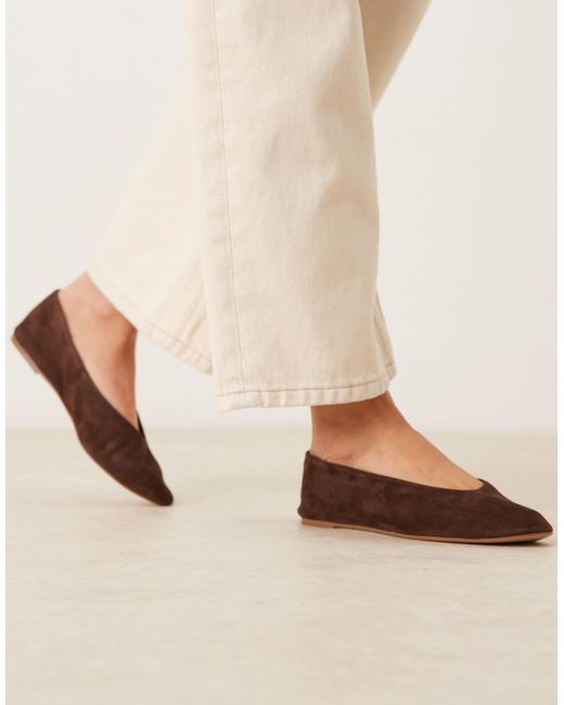 Mango Natural Leather Flat Shoe