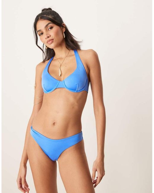 Free Society Blue Underwire Bikini Top