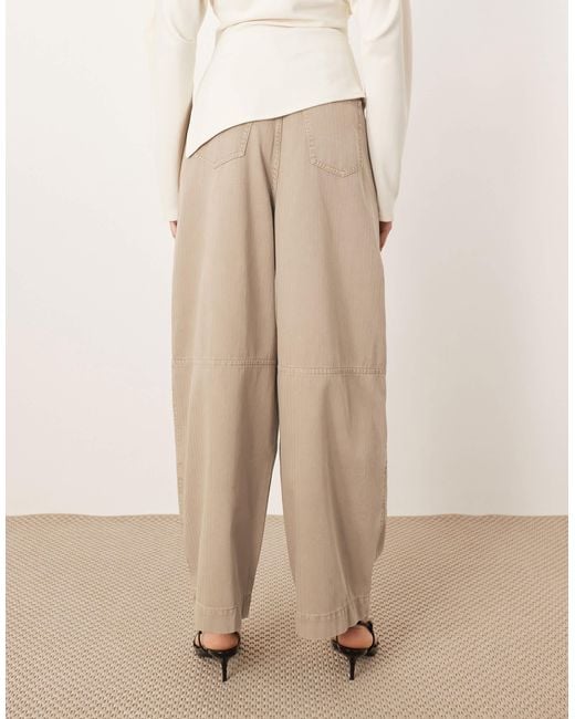ARRANGE Natural Remi Casual Twill Barrel Trouser