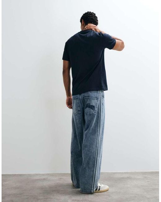 Adidas Originals Blue Loose Fit Jeans for men