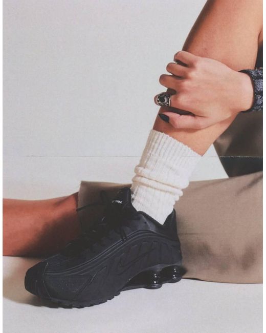 Nike Gray Shox R4 Trainers