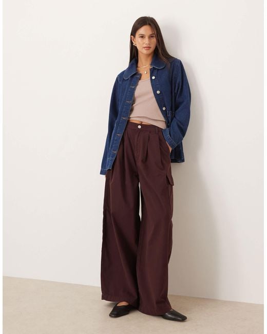 ASOS Blue Denim Chuck On Shacket With Retro Detailing