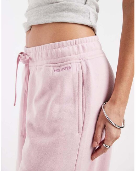 Hollister Pink Low Waist Wide Leg joggers
