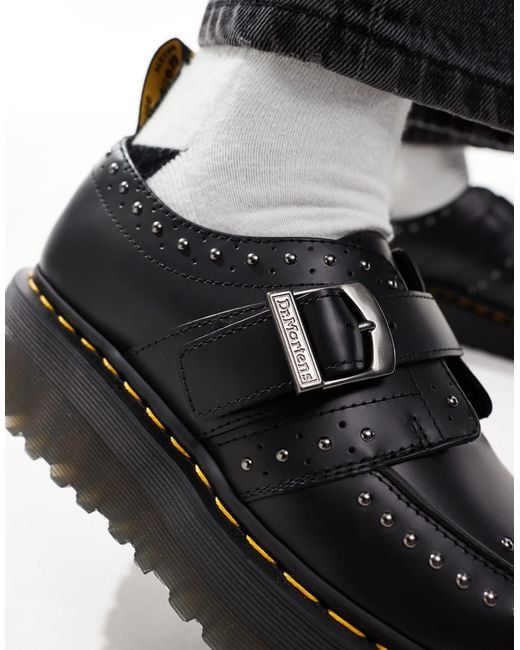 Dr. Martens Black Ramsey Quad Monk Shoes for men